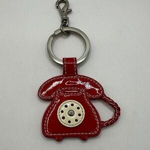 Coach Red Telephone Keychain